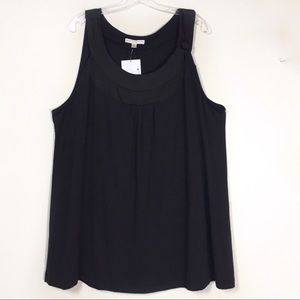 Sarah Spencer Black Sleeveless Round Collar Too 2X